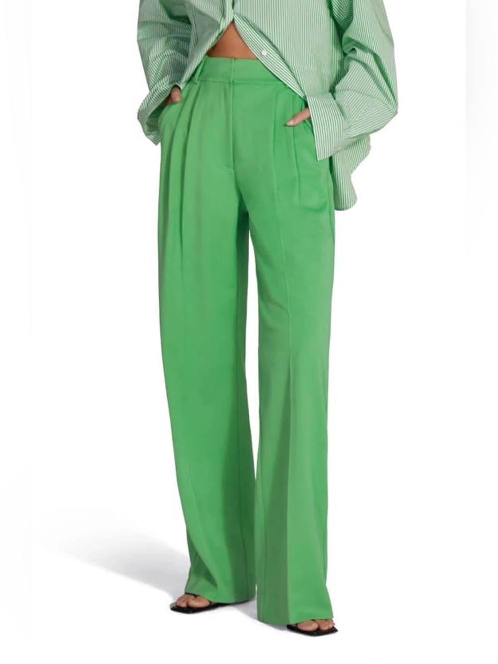 Favorite Daughter The Favorite Pant Green House Wide Leg Trousers Size 6